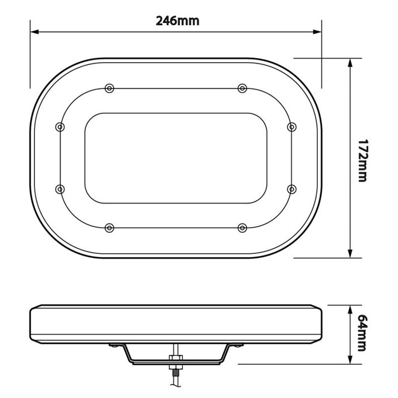 246mm Long Amber Emergency Beacon